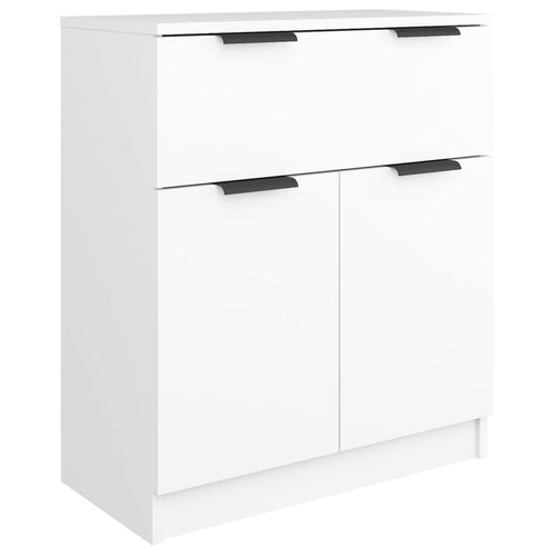 Aparador de contraplacado branco 60x30x70 cm