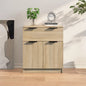 Aparador de madera contrachapada blanco 60x30x70 cm
