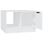 Mesa de centro madera contrachapada blanco 50x50x36 cm