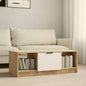 Mesa de centro madera contrachapada blanco 50x50x36 cm