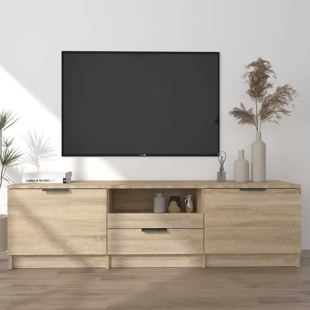 Mueble de TV roble Sonoma 140x35x40 cm madera de ingeniería