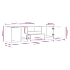 Mueble de TV roble Sonoma 140x35x40 cm madera de ingeniería