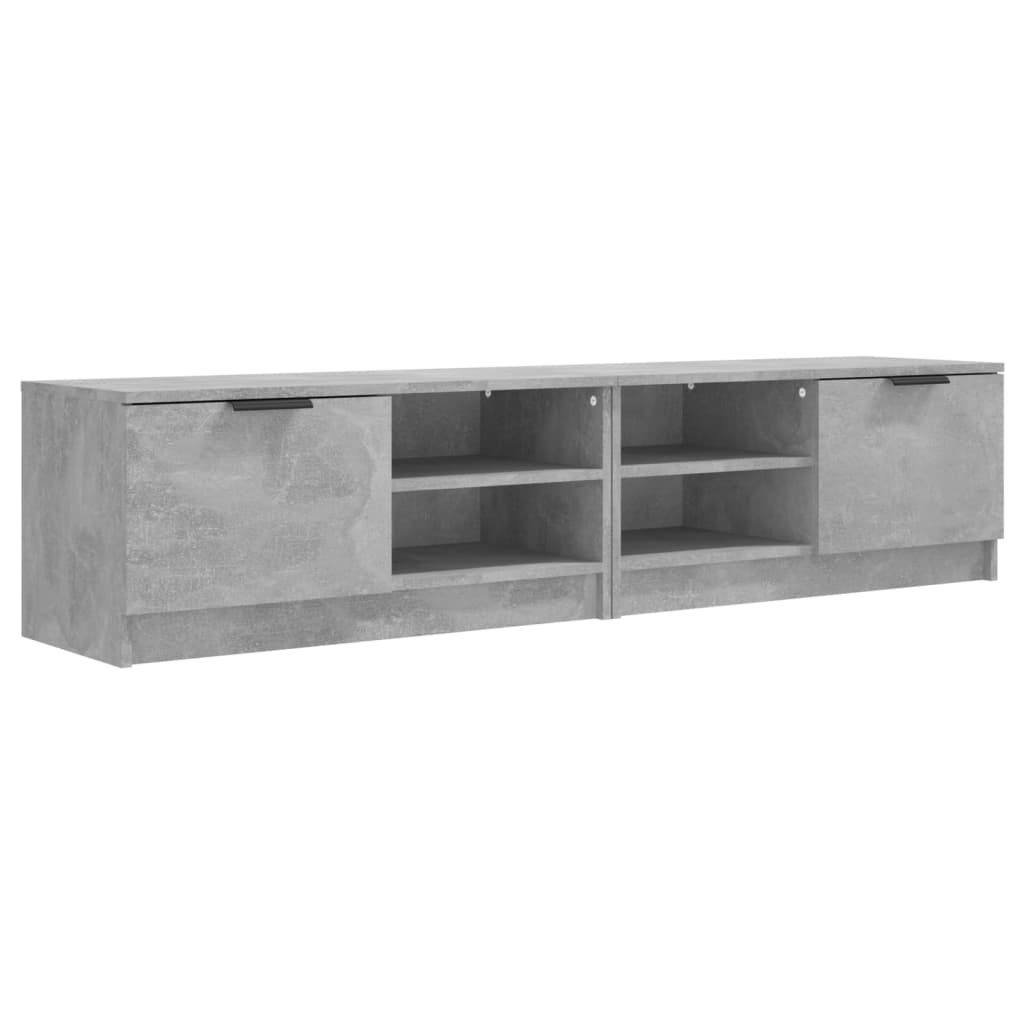 Mueble de TV 2 pzas madera contrachapada hormigón 80x35x36,5 cm