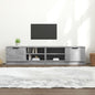 Mueble de TV 2 pzas madera contrachapada hormigón 80x35x36,5 cm