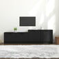Mueble de TV 2 pzas madera contrachapada hormigón 80x35x36,5 cm