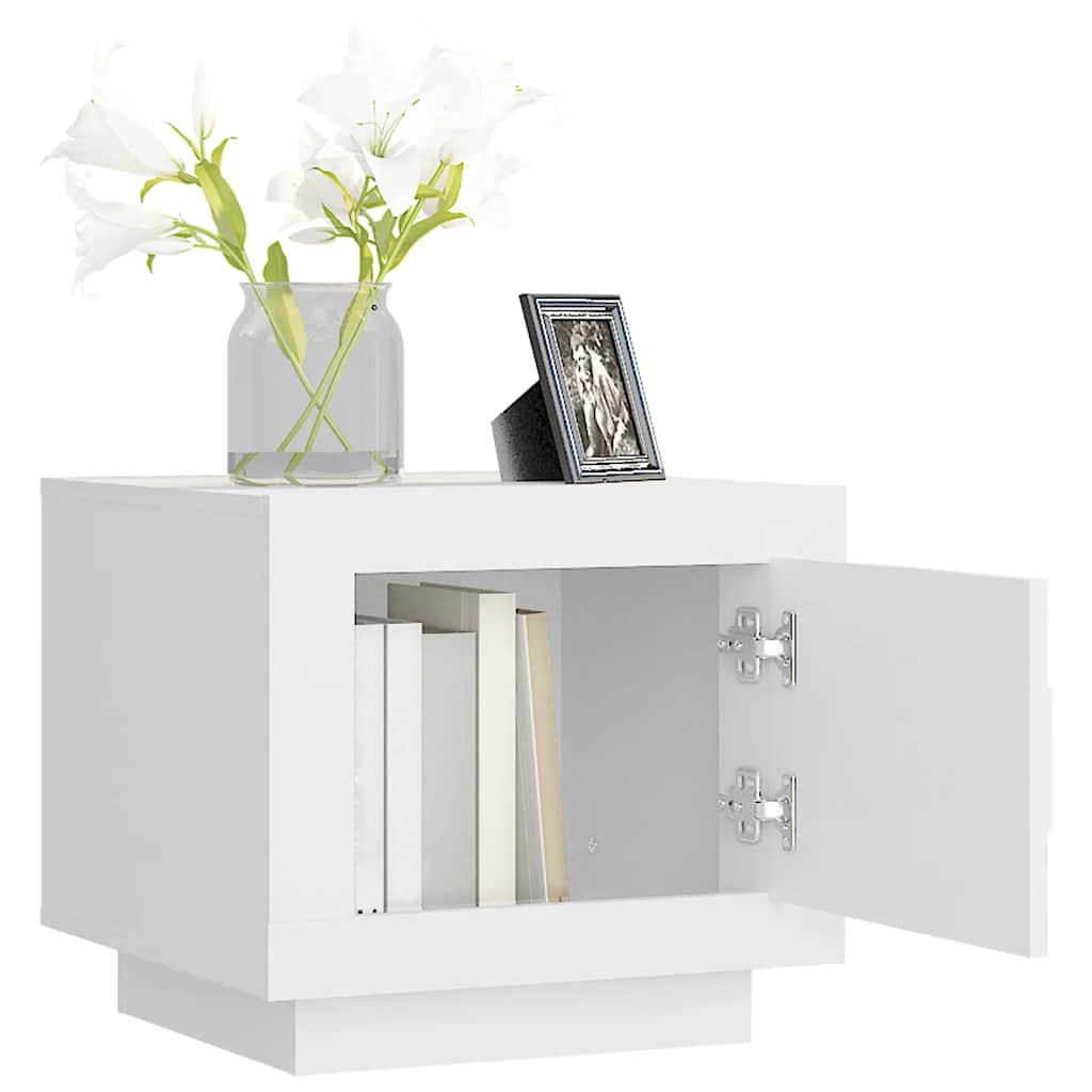 Mesa de centro madera contrachapada blanco 51x50x45 cm