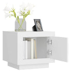 Mesa de centro madera contrachapada blanco 51x50x45 cm