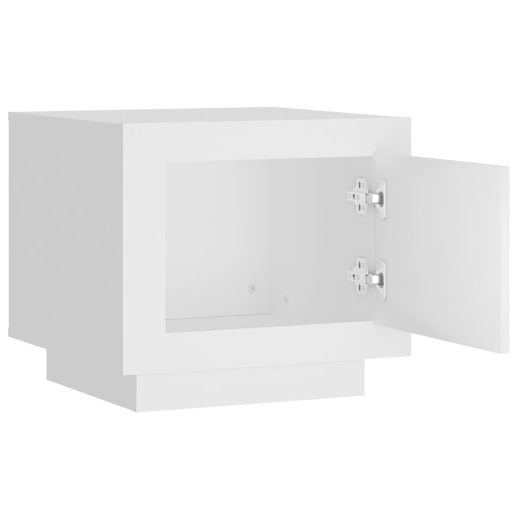 Mesa de centro madera contrachapada blanco 51x50x45 cm