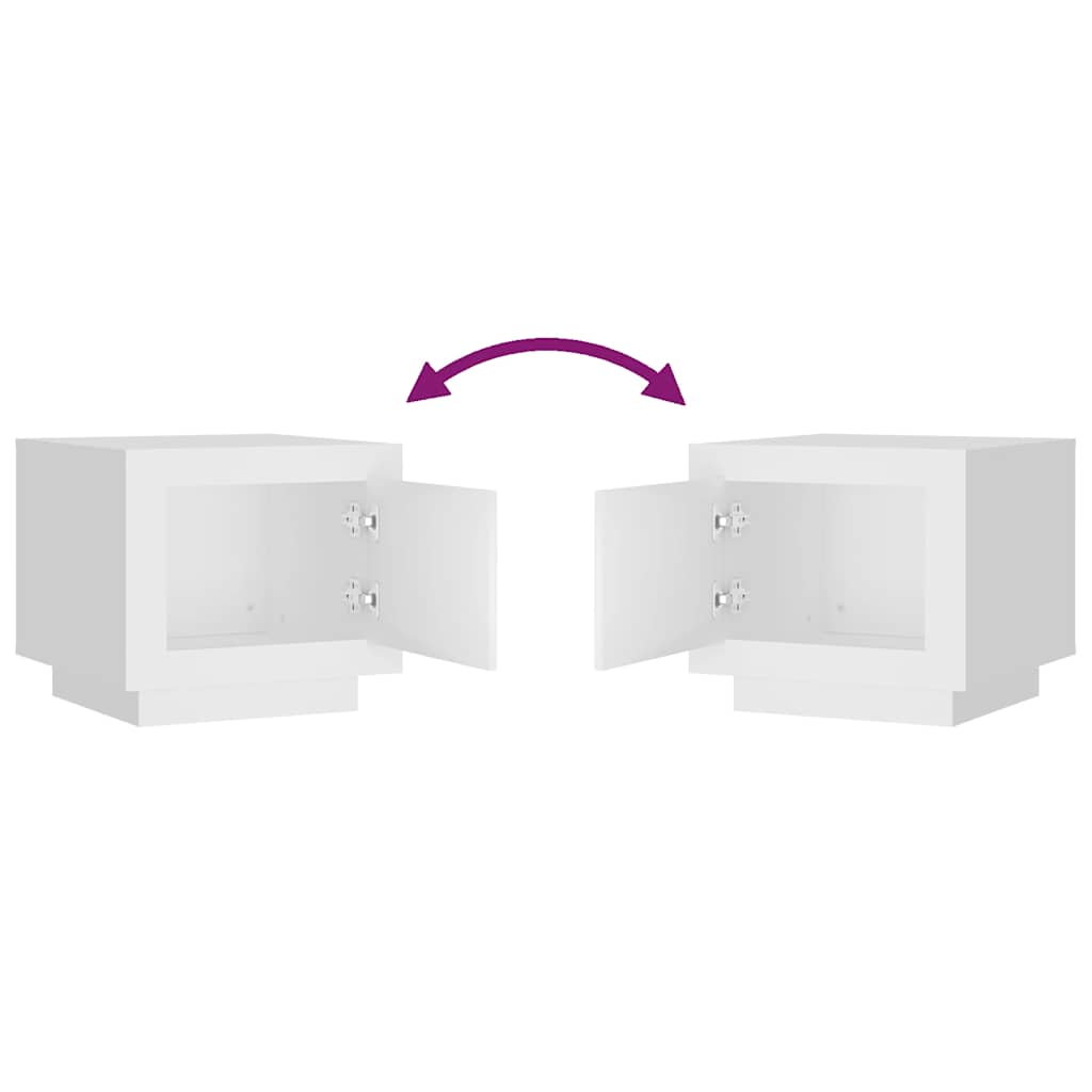 Mesa de centro madera contrachapada blanco 51x50x45 cm