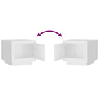 Mesa de centro madera contrachapada blanco 51x50x45 cm