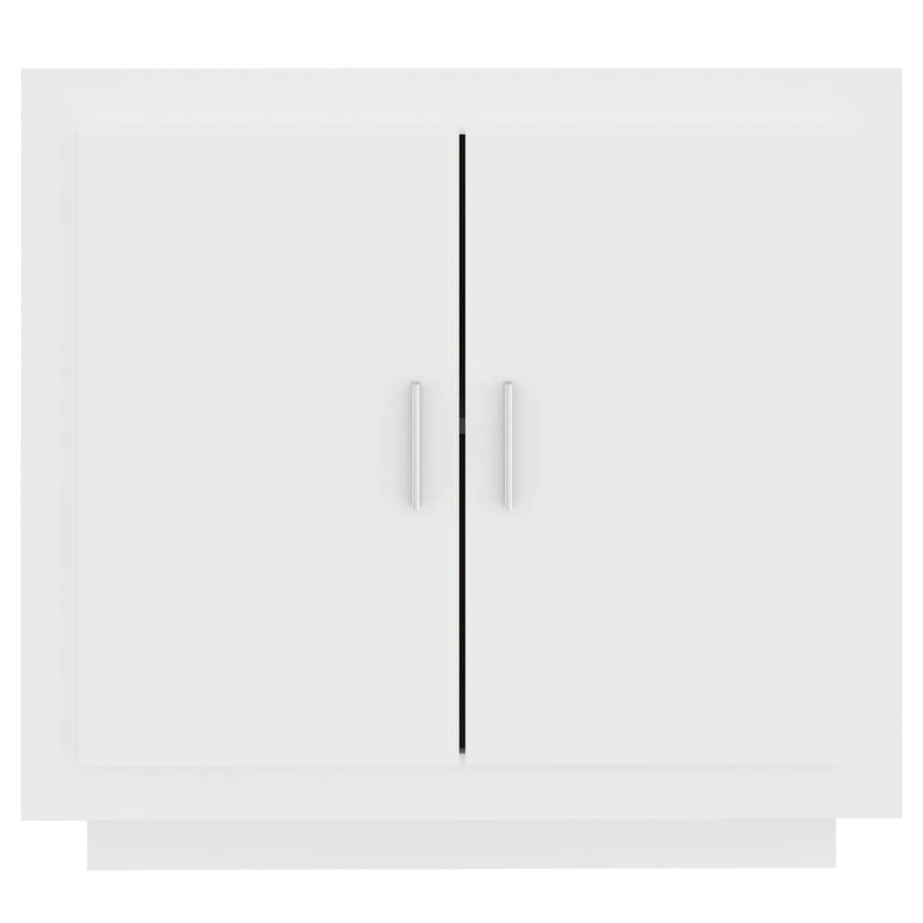 Aparador de madera contrachapada blanco 80x40x75 cm