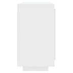 Aparador de madera contrachapada blanco 80x40x75 cm