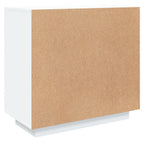 Aparador de madera contrachapada blanco 80x40x75 cm