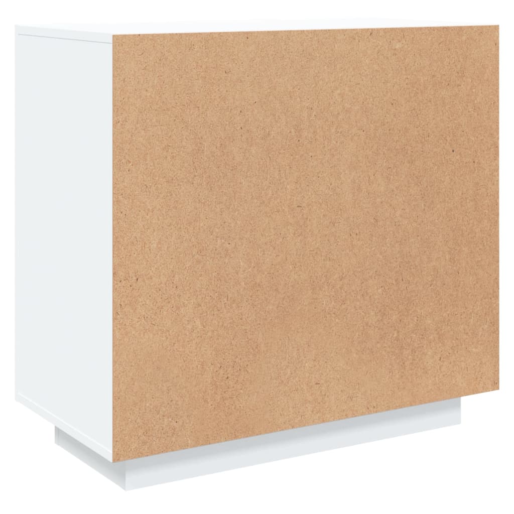 Aparador de madera contrachapada blanco 80x40x75 cm