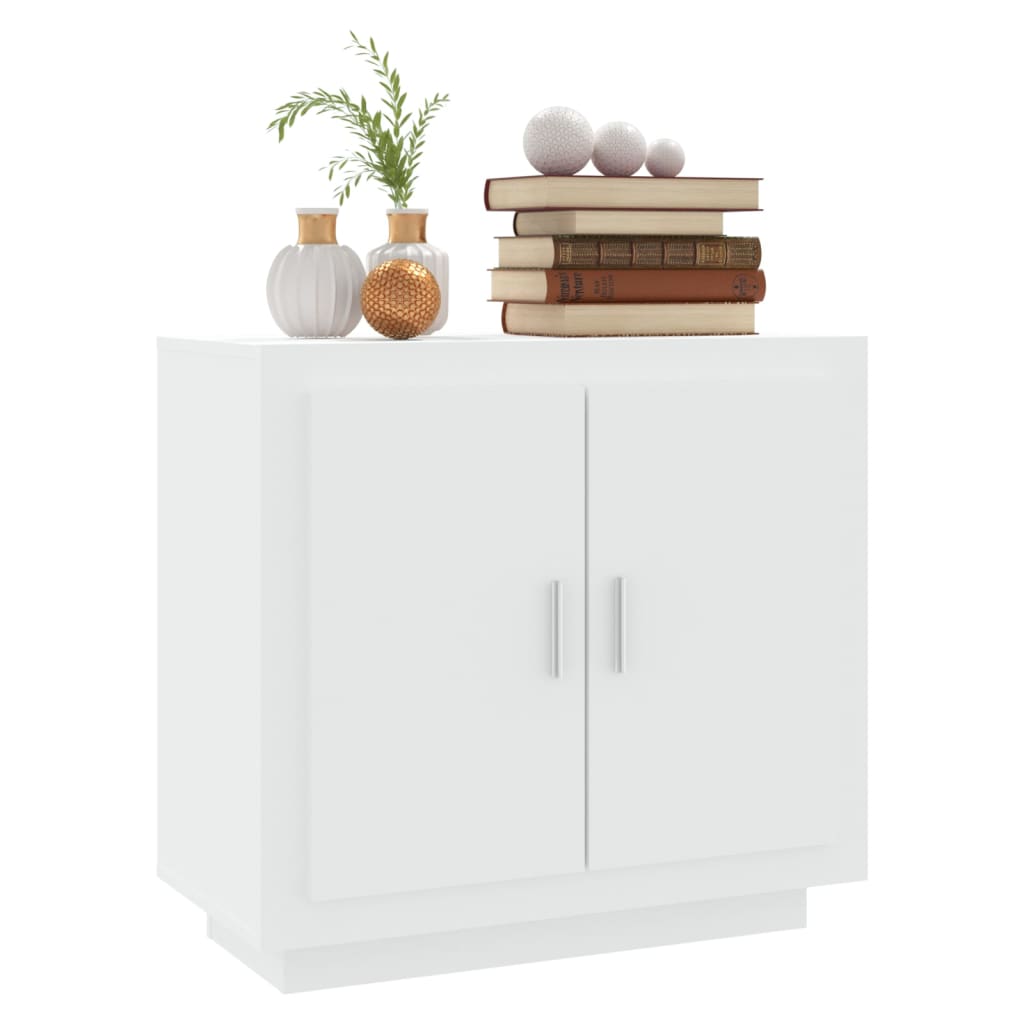 Aparador de madera contrachapada blanco 80x40x75 cm