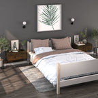 Mesita de noche de pared 2 uds color gris Sonoma