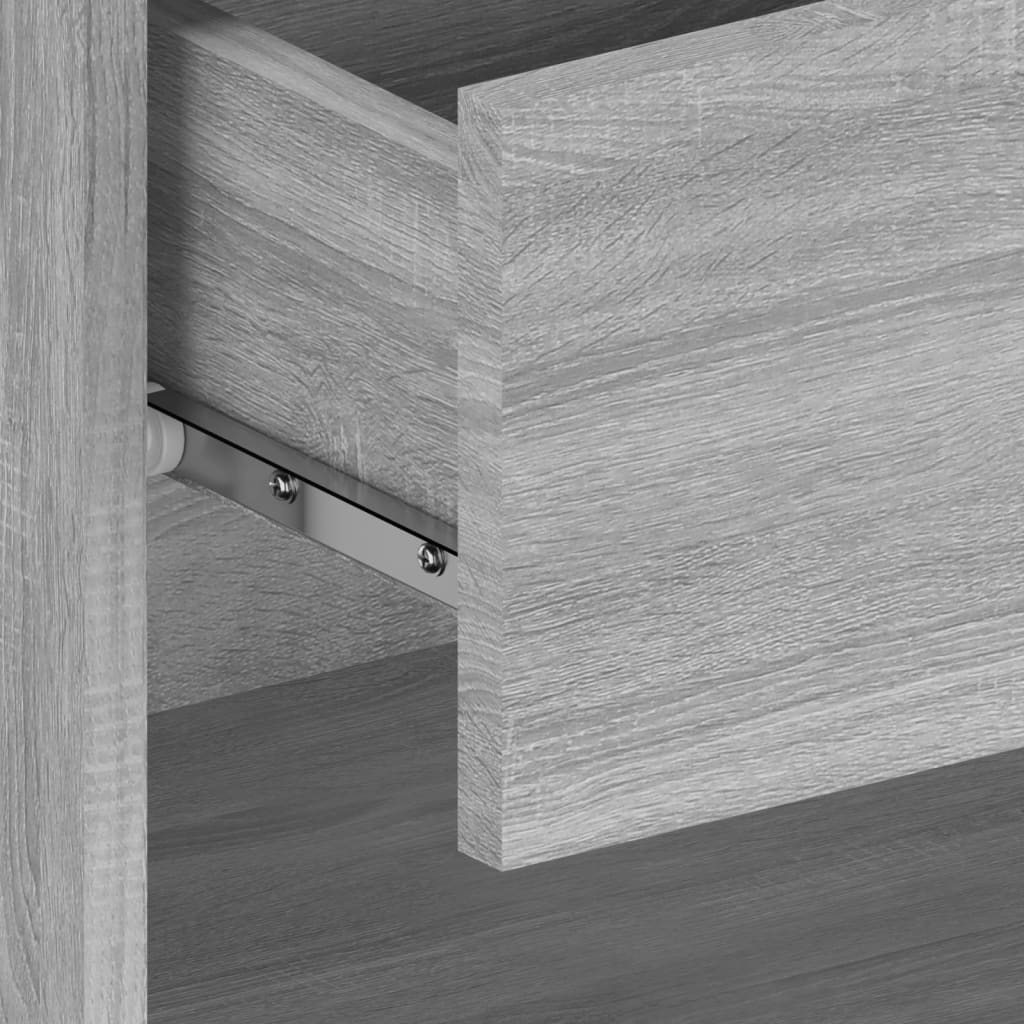 Mesita de noche de pared 2 uds color gris Sonoma
