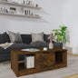 Mesa de centro madera contrachapada blanco 50x50x36 cm