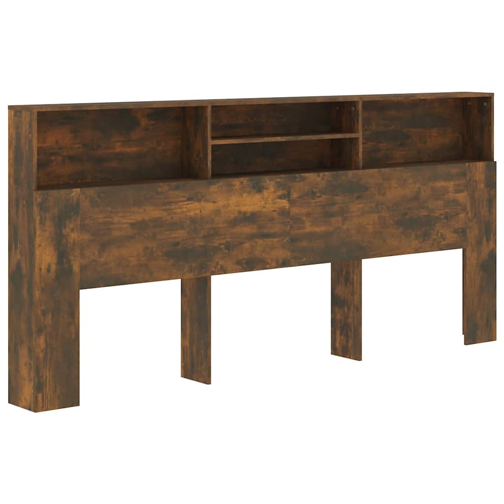 Armario cabecero roble ahumado 220x19x103,5 cm