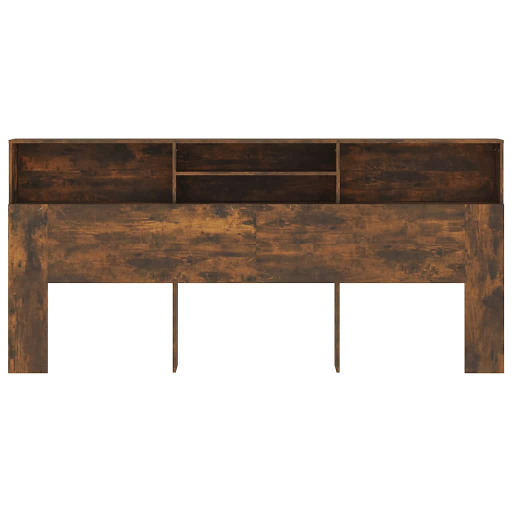 Armario cabecero roble ahumado 220x19x103,5 cm