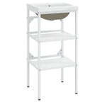 Estructura de baño con lavabo incorporado hierro blanco