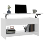 Mesa de centro madera de ingeniería blanco 102x50x52,5 cm