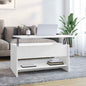 Mesa de centro 2 uds madera ingeniería blanco brillo 50x50x40cm