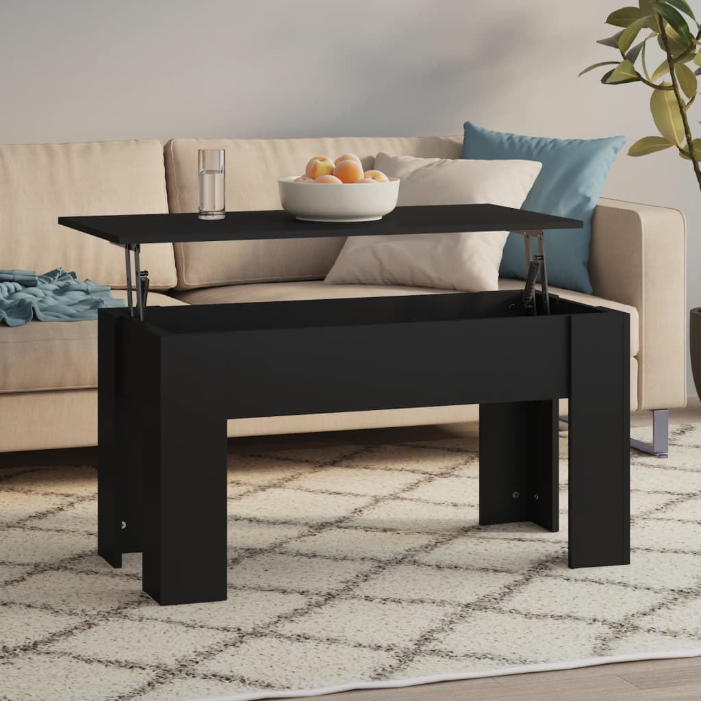 Mesa de centro madera contrachapada blanco 102x50,5x52,5x cm