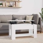 Mesa de centro madera contrachapada blanco 102x50,5x52,5x cm
