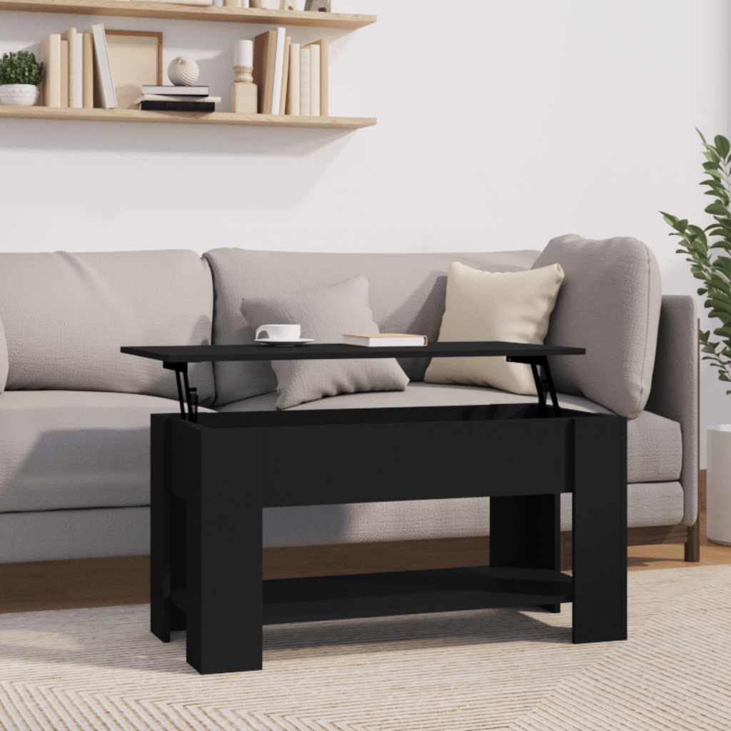 Mesa de centro madera contrachapada blanco 102x50,5x52,5x cm