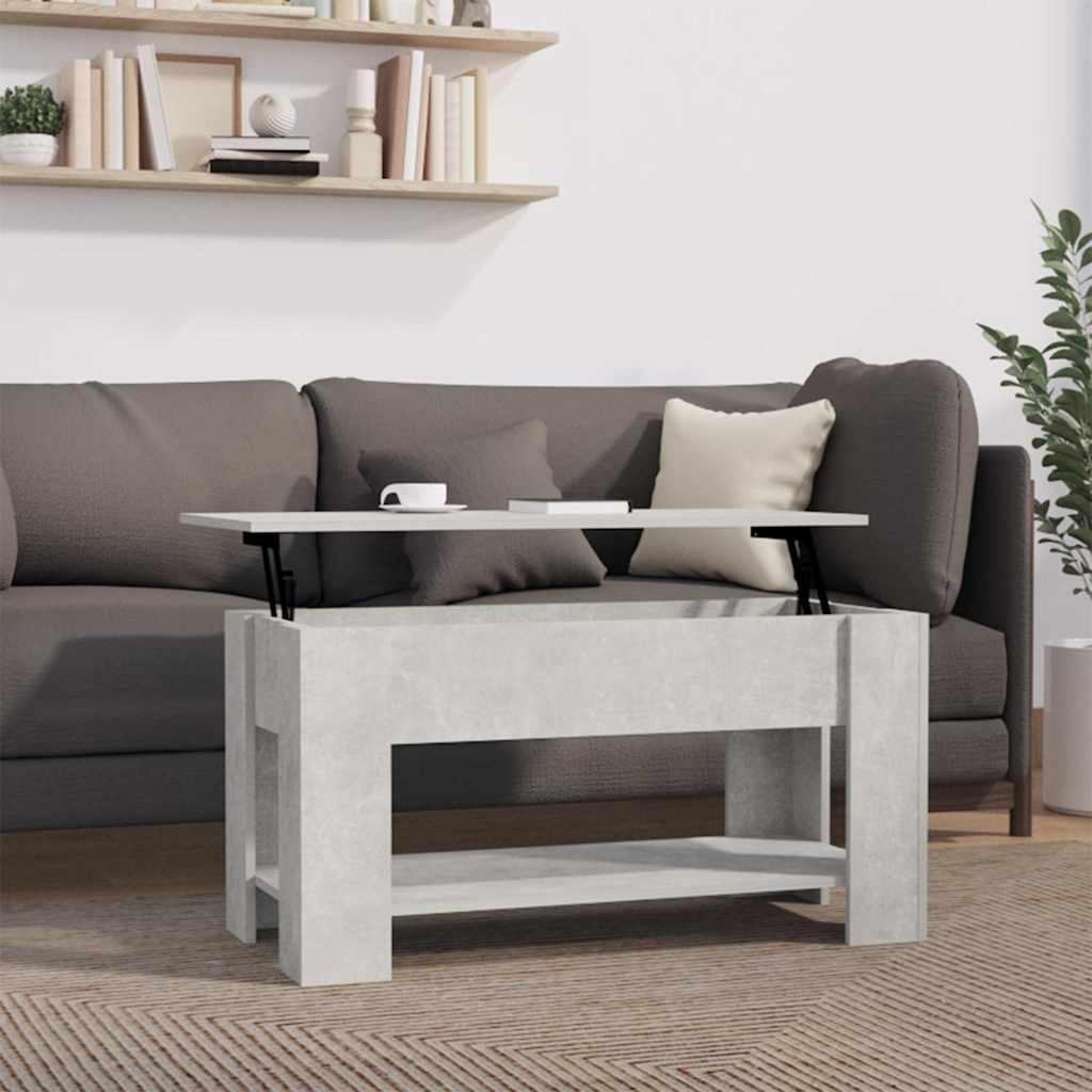 Mesa de centro madera contrachapada blanco 102x50,5x52,5x cm