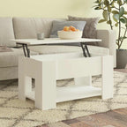 Mesa de centro madera contrachapada blanco 102x50,5x52,5x cm