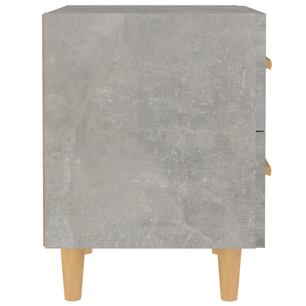 Mesita de noche 2 unidades gris hormigón 40x35x47,5 cm