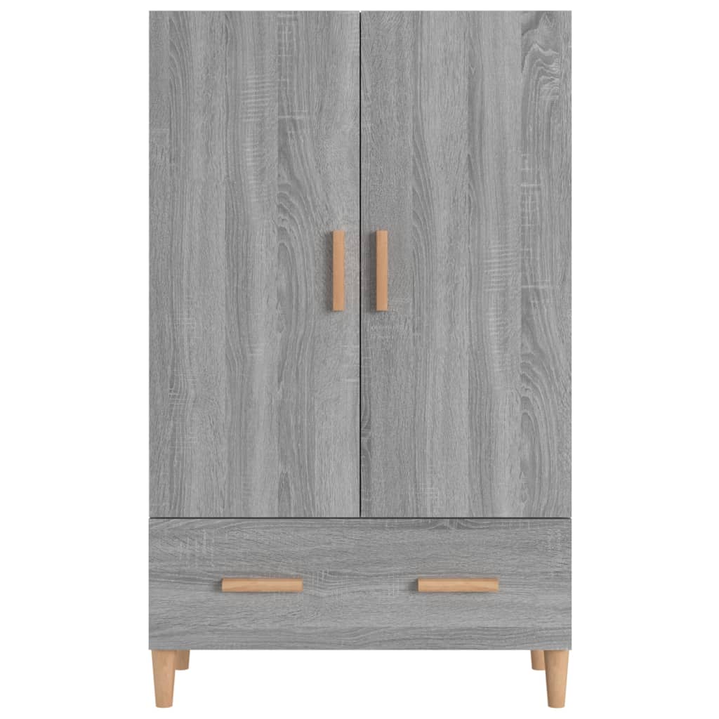 Aparador alto de madera contrachapada gris Sonoma 70x31x115 cm