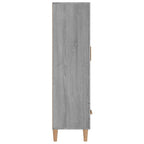 Aparador alto de madera contrachapada gris Sonoma 70x31x115 cm