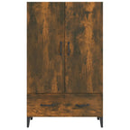 Aparador de madera contrachapada roble ahumado 70x31x115 cm