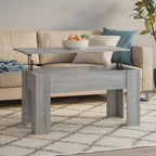 Mesa de centro madera contrachapada blanco 102x50,5x52,5x cm