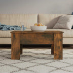 Mesa de centro madera contrachapada blanco 102x50,5x52,5x cm