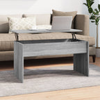 Mesa de centro madera contrachapada blanco 102x50,5x52,5x cm