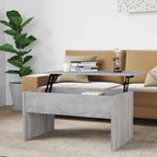 Mesa de centro madera contrachapada blanco 102x50,5x52,5x cm