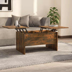 Mesa de centro 2 uds madera ingeniería blanco brillo 50x50x40cm