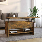 Mesa de centro 2 uds madera ingeniería blanco brillo 50x50x40cm