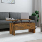 Mesa de centro 2 uds madera ingeniería blanco brillo 50x50x40cm