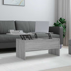 Mesa de centro 2 uds madera ingeniería blanco brillo 50x50x40cm