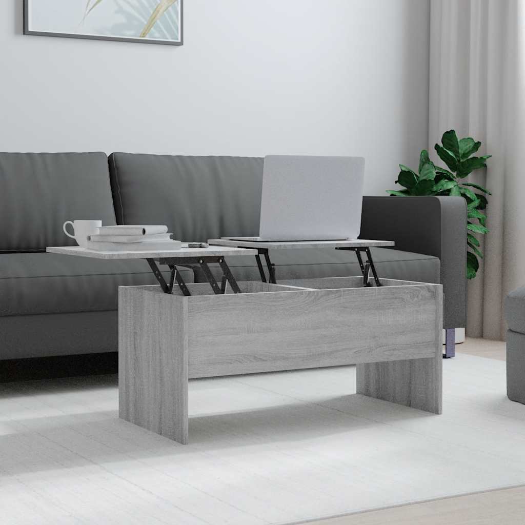 Mesa de centro 2 uds madera ingeniería blanco brillo 50x50x40cm