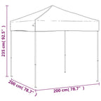 Carpa para fiestas plegable azul 2x2 m