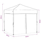 Carpa de fiesta plegable con paredes laterales antracita 2x2 m