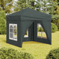 Carpa de fiesta plegable con paredes laterales antracita 2x2 m