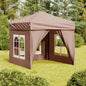 Carpa de fiesta plegable con paredes laterales antracita 3x3 m
