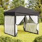 Carpa de fiesta plegable con paredes laterales antracita 3x3 m